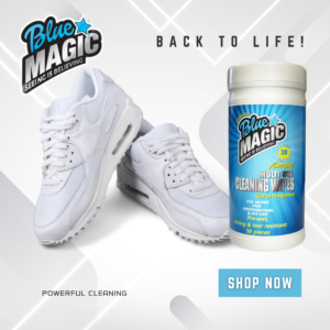 Powerful White Trainer Cleanner - Blue Magic Wipes