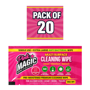 Pink Magic Antibacterial Wipes - Classic Pack of 20