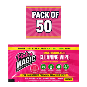 Pink Magic Antibacterial Wipes - Family Pack of 50
