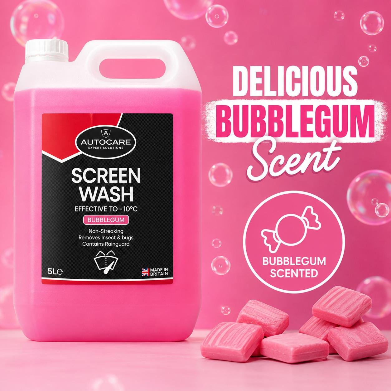 Autocare Screenwash Bubblegum scented - 2 x 5L Ready-to-use - Image 3